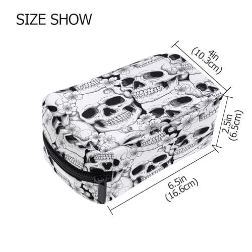 Mini Makeup Bag with Compartments Travel Cosmetic Organizer for Women & Teens