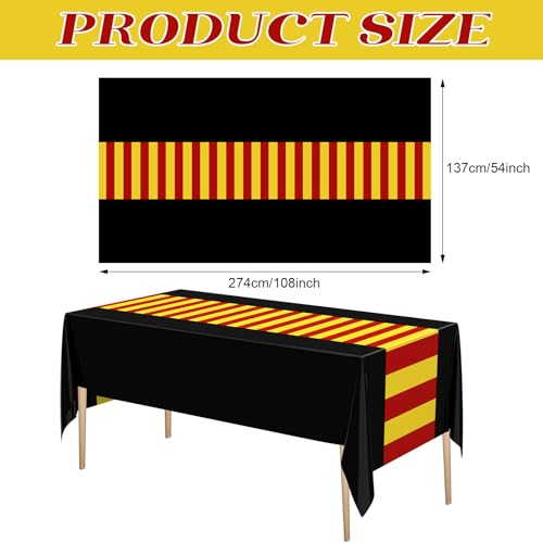 Wizard Themed Plastic Tablecloth 54x108 Inch - Halloween Party Cover - 3 Pack