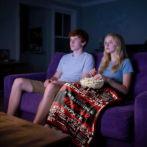 Horror Movie Blanket 50x60 Inches - Spooky Decor & Gift for Horror Fans