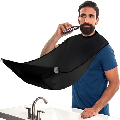 Beard King Beard Bib Apron Lite Version - Black, As Seen on Shark Tank - Grooming Gift for Men