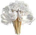 50PCS Ribbon Wands with Silver Bell for Wedding Party Decor - Streamers & Fairy Wands