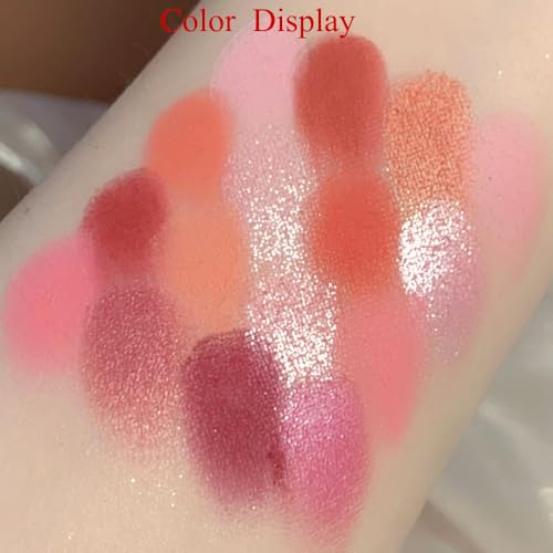 Pink Eyeshadow Palette - 16 Colors Matte & Glitter Korean Makeup Set