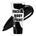 Black Face Paint 70ml - Professional Water-Based Full Coverage Makeup for Halloween & SFX