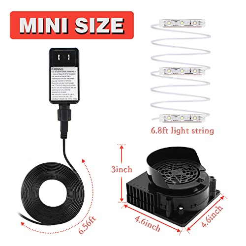 12V 1A Inflatable Fan Replacement with Adapter for Halloween & Christmas Inflatables - Light String Included