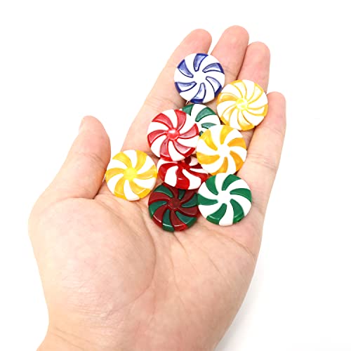 Christmas Candy Bead Ornaments Set - 50 Plastic Holiday Hanging Decorations