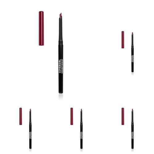 COVERGIRL - Exhibitionist All-Day Lip Liner, Retractable Tip, Easy application, Smudge, Transfer, Mask - Proof, 100% Cruelty-Free (Pack of 5)