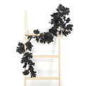 2 Pack Black Maple Leaf Garland Vines - Halloween & Autumn Decor, 11.4Ft