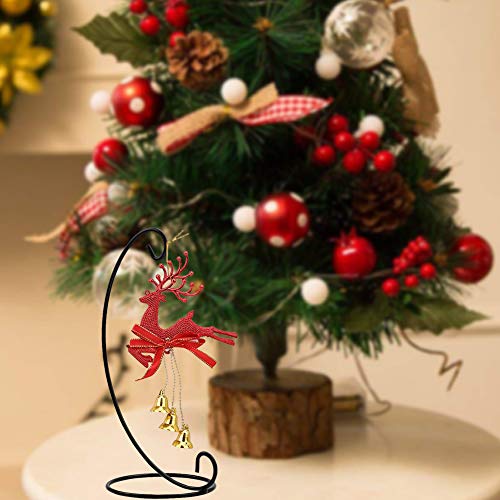 Black 13in Ornament Display Stands - Heavy Glass Witch Ball Holder, 6 Pack