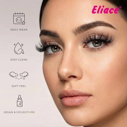 False Eyelashes 15 Pairs Natural Look Wispy Cat Eye 13MM Vegan Lashes