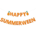 Glitter Summerween Banner - Pre-Strung Spooky Summer Party Decor