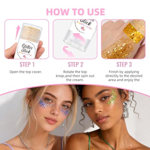 Halloween Body Glitter Stick with Chunky Sequin Gel - Color50