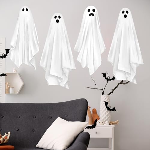 Halloween Wall Stickers Watercolor Ghost Decals - Large Room Mural, 2 Sheets, 35.4 x 11.8 Inch - Ghost Variant