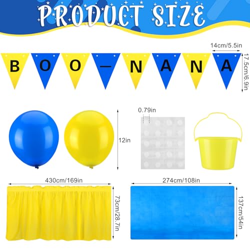 Halloween Car Decorations Kit for Trunk or Treat - 56 Pieces, Blue and Yellow Theme