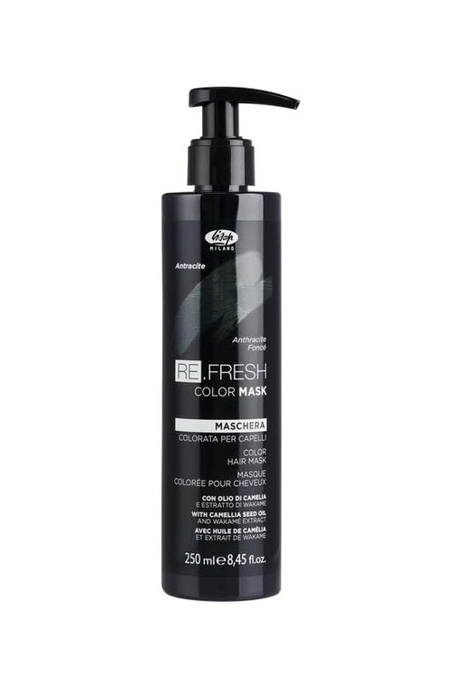 Lisap Color Depositing Hair Mask - Anthracite | Deep Conditioning Toner for Dry, Color-Treated Hair - 8.45 oz