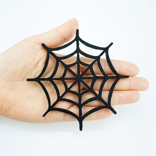 Halloween Spider Web Coasters Set - Felt Drink Coasters for Holiday Party Decor