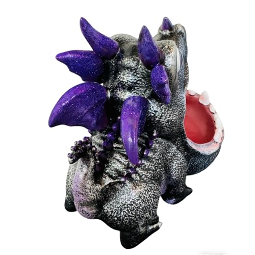 Halloween Dinosaur Candy Bowl - Unique Decorative Key Dish for Home & Office - Orange & Black