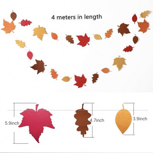 Fall Bunting Banner Thanksgiving Decorations Autumn Garlands & Flags