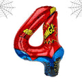 Spider Number 4 Balloon for 4th Birthday Party Decorations - 40 Inch