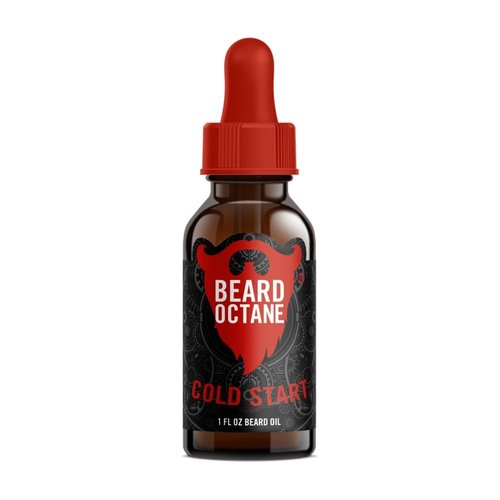 Beard Octane Beard Oil for Men – Cold Start (Peppermint, Tea Tree, Eucalyptus) – Softens & Conditions Dry Beards With Argan & Jojoba – 1oz