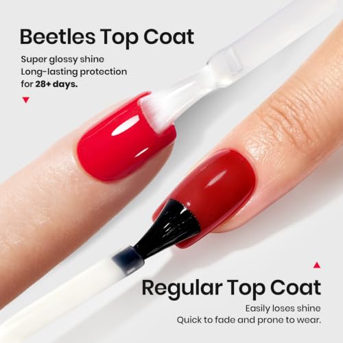 Beetles Extra Glossy No Wipe Gel Top Coat 2 Pcs 15ml - Clear Variation B-Clear-2