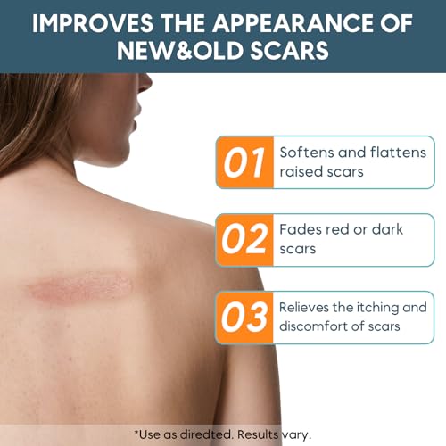 Silicone Scar Sheets for Keloid & Surgical Scars - 10 Pack