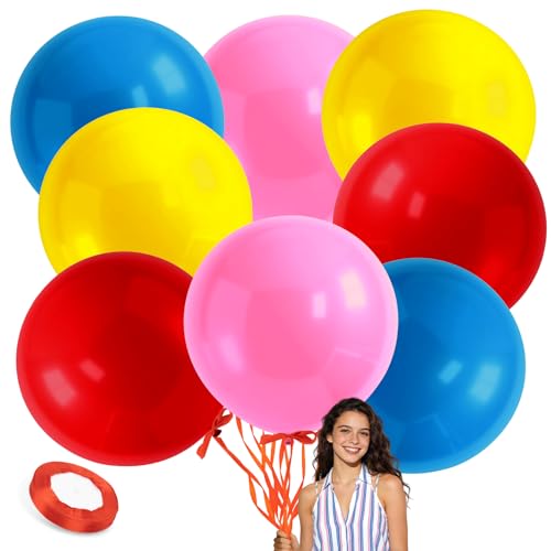36 Inch Latex Giant Balloons - 8 Pack for Party Decorations & Play