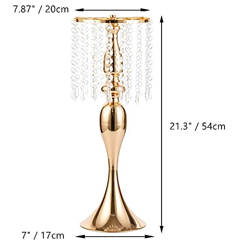 Artificial Flower and Vase Centerpiece Set for Weddings and Events - 21.3 Inch Tall