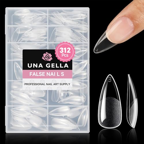 Medium Stiletto Gel Nail Tips - 312Pcs Press On Nails with Variation B0-Medium Stiletto