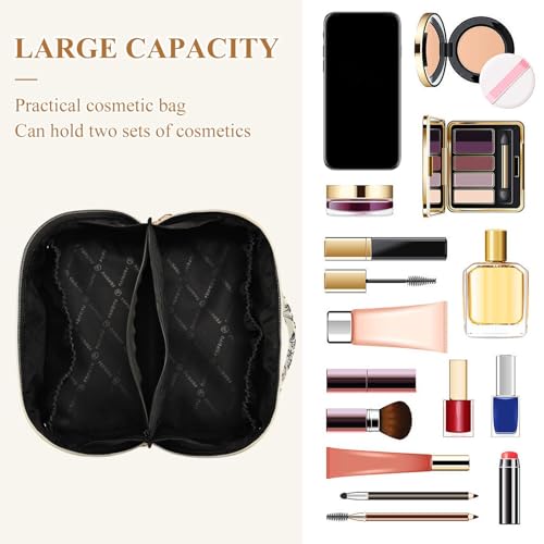 Goth Bats Cosmetic Bag Travel Makeup Organizer with Compartments - Color 01