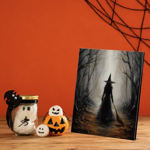 Gothic Witch Halloween Wall Art - Dark Moody Halloween Wall Decor - Art-4