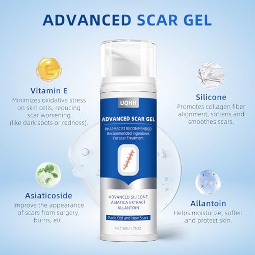 Transparent Silicone Scar Gel for Old & New Scars, Stretch Marks & Acne - 1.76 oz