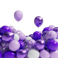 Dark Purple Balloons 50 Pack - 12 Inch Metallic & Latex Party Decor