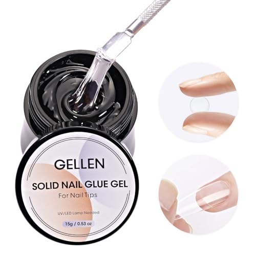 15g Solid Nail Glue Gel for Press-On Nails - Repositionable & Strong Adhesive (Variation: 1pcs - 15g/pc solid glue gel)