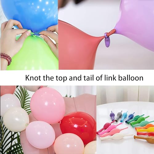 Pearl White Linking Balloons 12 Inch - 100 Pcs for Wedding & Party Decorations