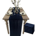 Velvet Table Runner 5 Pack Navy 20x120 Inch Luxury Wedding & Party Decor