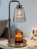 Silver Gray Candle Warmer Lamp with 24h Cycle Timer & Dimmable Feature