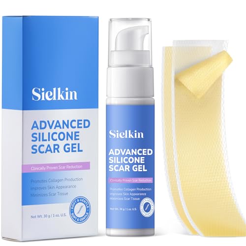 Medical Grade Silicone Scar Gel for Old & New Scars - Fade & Flatten, 30g with 2 Sheets
