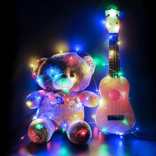 Mixed-Color Fairy Lights Set 24 Pack 7ft Waterproof Twinkle String Lights Battery Operated