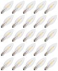 25-Pack LED Replacement Bulbs for Candle Lamps - 7W Equivalent, Clear, E12 Base - Steady Burn, 120V - Variation of THIS listing