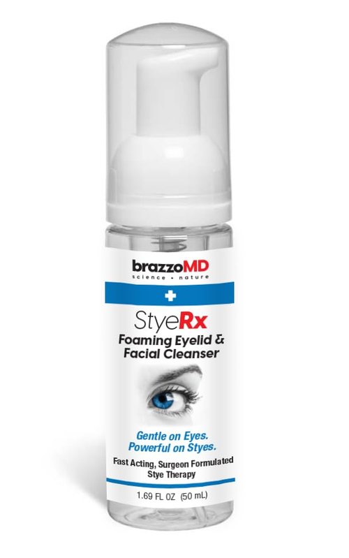 brazzoMD Stye Relief Foaming Cleanser - Soothing and Moisturizing - Help Reduce and Prevent Chalazion - 1.69 fl oz (50mL)