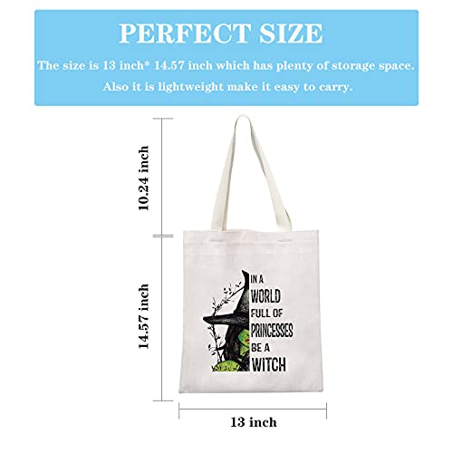 Beige Witchy Tote Bag - Wiccans Inspired Halloween Gift for Women