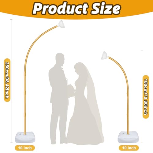 Gold Balloon Arch Stand with Base 8.2FT & 6FT - Creative DIY Event Decor - Variation of THIS listing