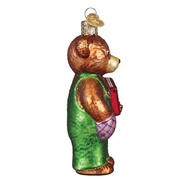 Corduroy Glass Ornament for Christmas Tree - Handcrafted Holiday Decoration