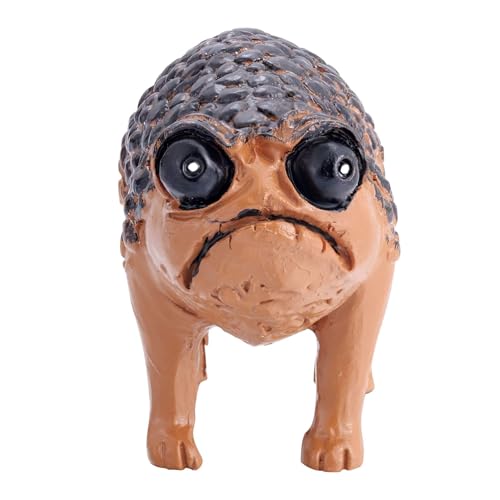 Funny Grumpy Frog Statue - Resin Garden & Yard Decor, Outdoor Sculpture