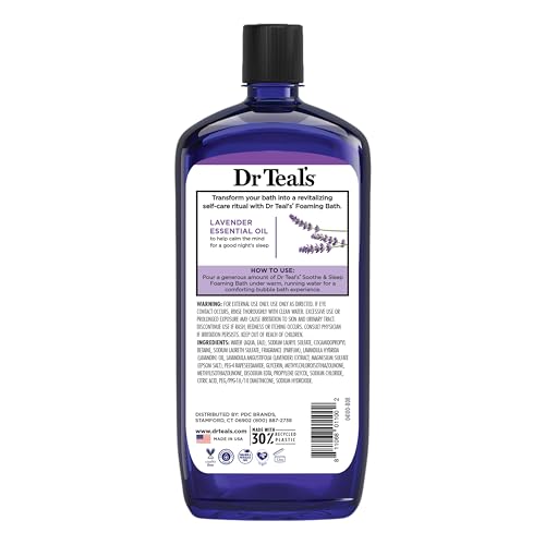 Foaming Bath with Epsom Salt and Lavender for Relaxation 34oz