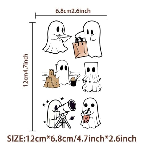 Halloween Ghost Temporary Tattoos for Kids - 10 Sheets Ghost Theme Party Stickers