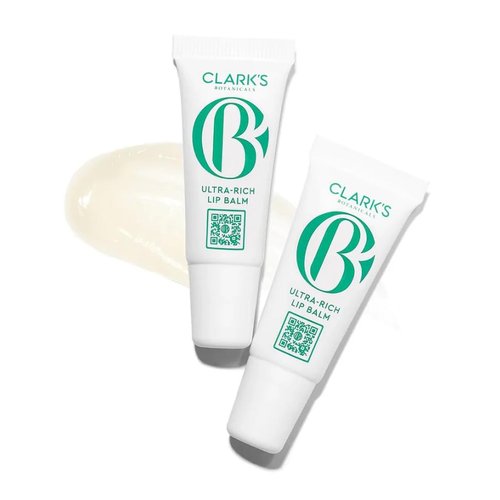 Clark's Botanicals Mini Ultra Rich Lip Balm - Plumping Moisturizer with Collagen & Shea | Mango & Avocado Butter, 0.14 fl oz (Pack of 2)