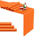 12x108 Inch Orange Satin Table Runner 4-Pack - Elegant Wedding & Party Decor