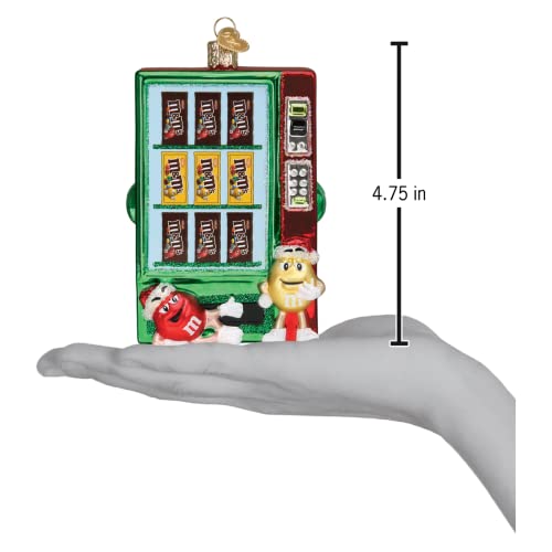 Christmas Glass Ornament – M&M's Vending Machine Holiday Decor, Handcrafted Collectible