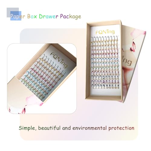 Glitter Lash Extensions Mix-12 Colors Sparkly Individual Spikes 15mm Long Lasting